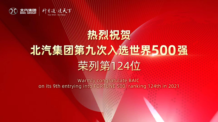 BAIC Group shortlisted in Fortune 500 list for the 9th consecutive year